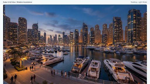 Dubai Marina at dusk for an extended stay
